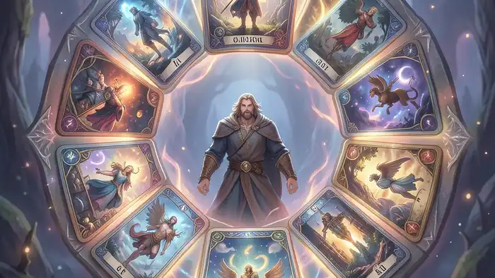 Расклад Таро «портал» на чувства мужчины, иллюстрация