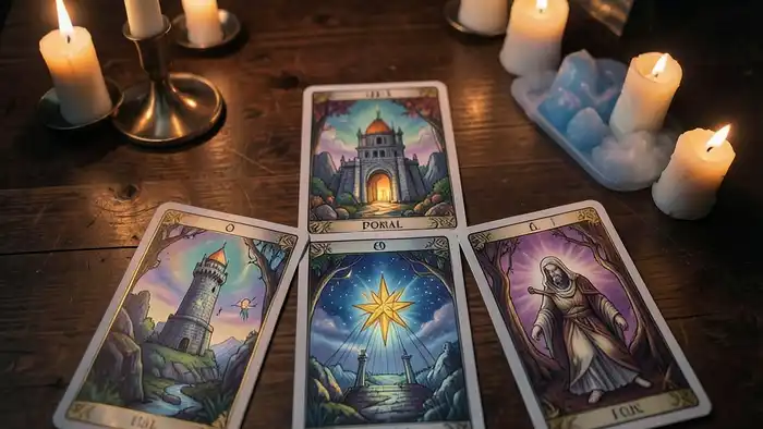 Расклад Таро «портал» на препятствия – визуальное изображение