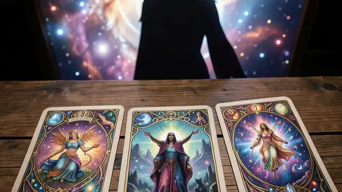 Расклад Таро послание Вселенной на наставника, визуализация