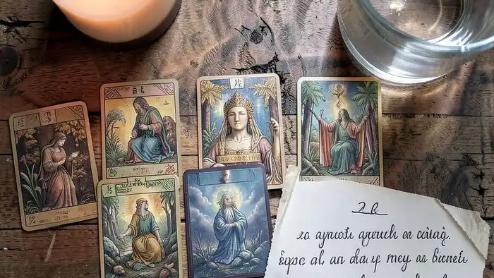 Расклад Таро "послание Вселенной" на второй источник дохода: семь карт Уэйта с архетипами, символизирующие блоки и возможности заработка