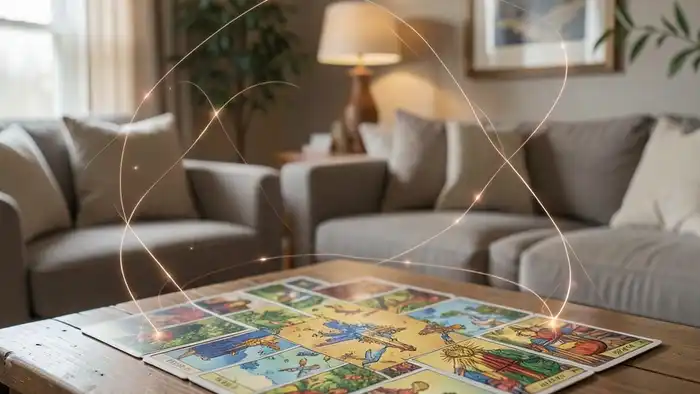 Расклад Таро «прошлое‑настоящее‑будущее» на энергию дома, визуализация энергетических потоков в комнате