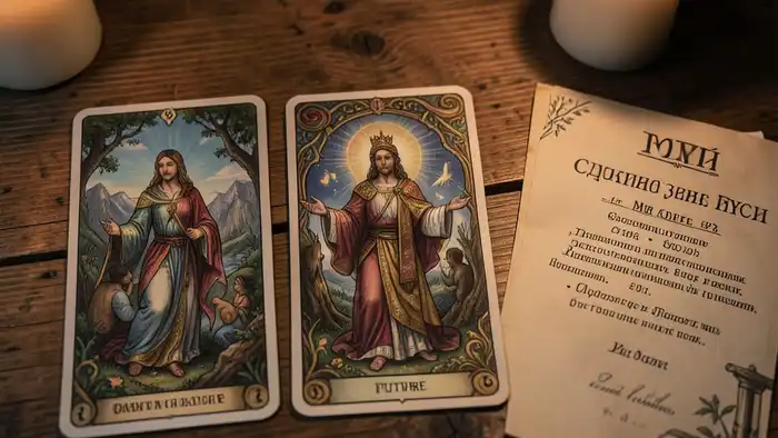 Расклад Таро прошлое‑настоящее‑будущее на контракт