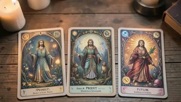 Расклад Таро «прошлое настоящее будущее» на предназначение – карта прошлого, настоящего и будущего на столе