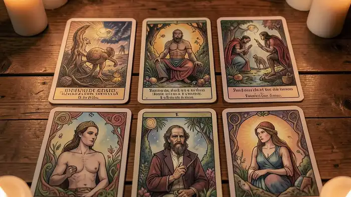 Расклад Таро простой крест на анорексию – визуальная иллюстрация