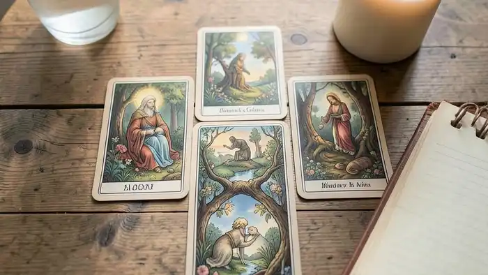 Расклад Таро простой крест на депрессию – визуальная схема