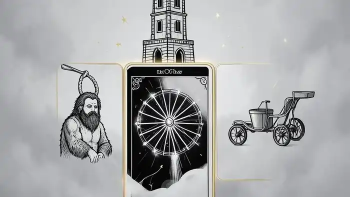 Расклад Таро "простой крест" на халтуру: схема позиций с ключевыми картами