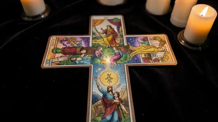Расклад Таро простой крест на карму – символический набор карт