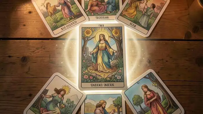 Расклад Таро простой крест на лечение – визуальная схема