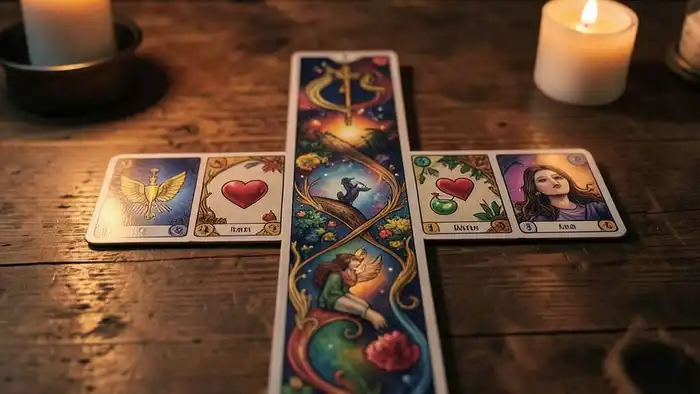 расклад Таро простой крест на ревность изображение