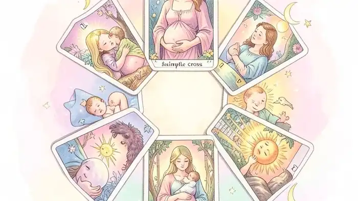 Расклад Таро простой крест на рождение ребенка – иллюстрация