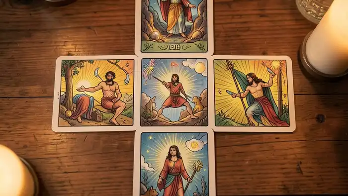 Расклад Таро простой крест уверенность в себе изображение