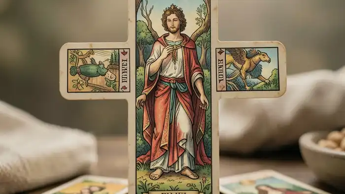 Расклад Таро простой крест на самооценку – изображение расклада