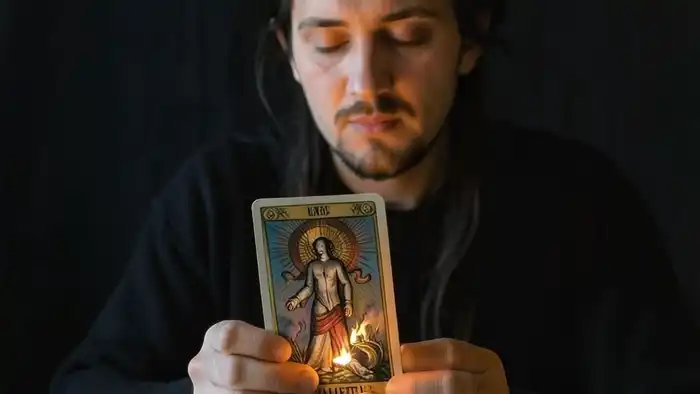 расклад таро прямой эфир — человек с одной картой в состоянии интуитивного принятия