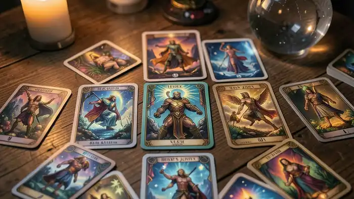 Расклад Таро путь героя 2026 года, мистическая атмосфера