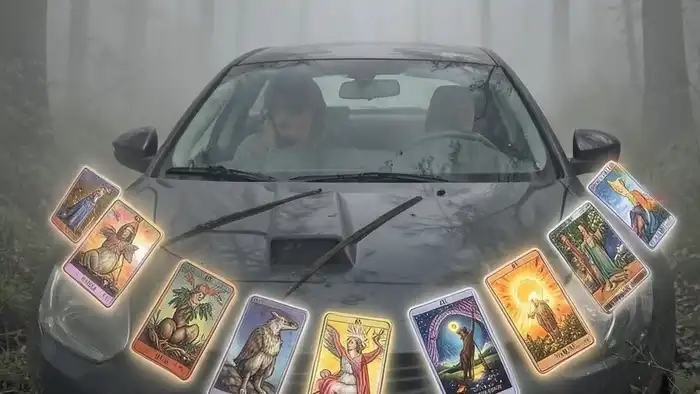 Расклад Таро "путь героя" на автошколу — схема из девяти карт, показывающих внутреннюю трансформацию на пути к водительскому удостоверению