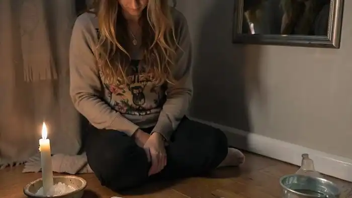 Расклад Таро "развилка" на ритуал очищения: схема позиций, свеча, соль, вода, шесть карт