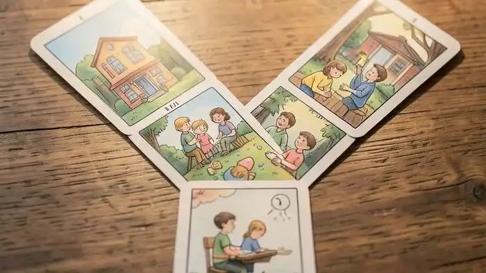 Расклад Таро «развилка» на школу ребенка – визуальная схема