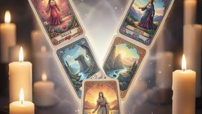 Расклад Таро «развилка» на тоску по человеку, визуальное изображение