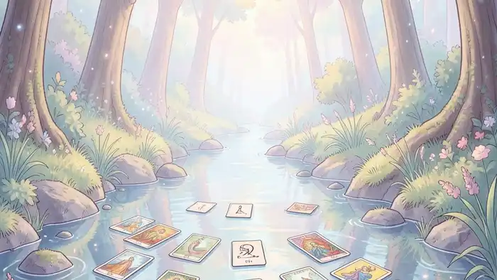 расклад Таро река жизни на ЭКО изображение реки с картами