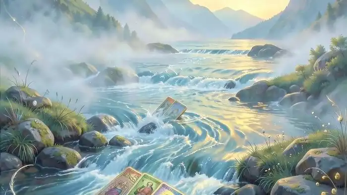 Расклад Таро "река жизни" на отдых на море — схема позиций и символы внутри потока