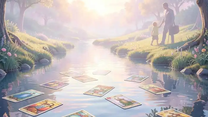 Расклад Таро «река жизни» – изображение реки с картами, символизирующее отношения с отцом