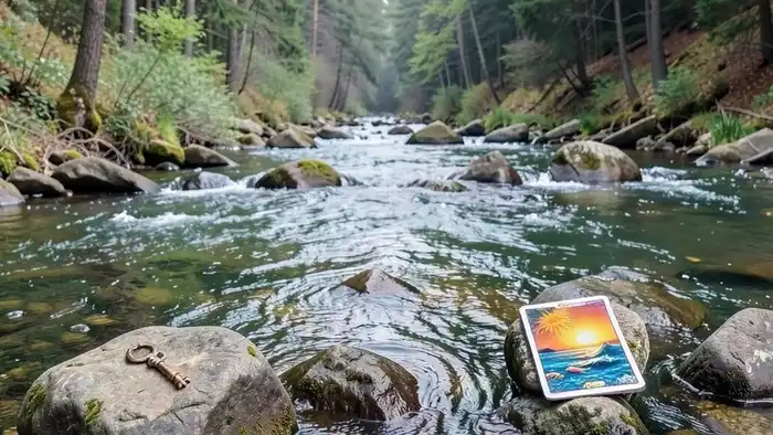 Расклад Таро "река жизни" на репетитора — схема из 9 позиций, от истока до океана