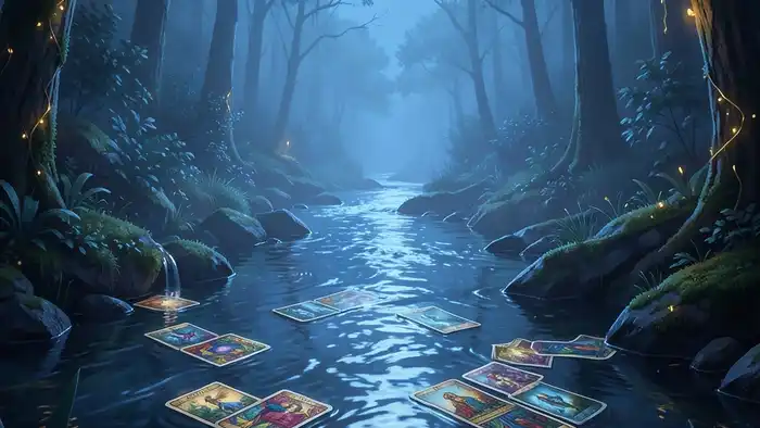 Расклад Таро «река жизни» — визуальная метафора потока энергии и родового проклятия