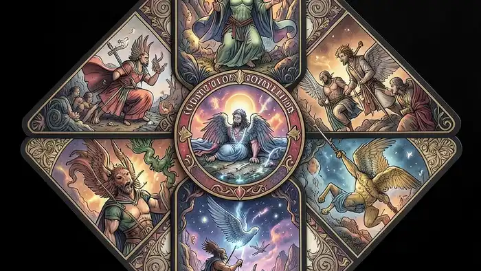 Расклад Таро «ромб» на конкуренцию – визуальная схема