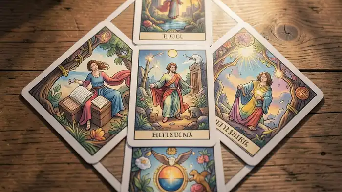 Расклад Таро «ромб» на курсы – визуальная схема расклада