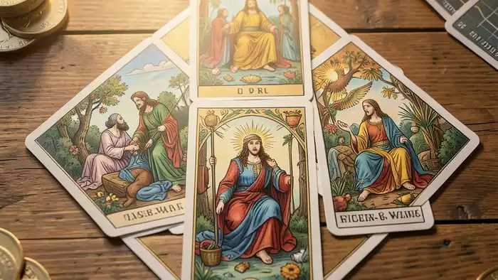 Расклад Таро «ромб» на материальное положение – визуальная схема