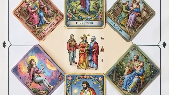 расклад Таро "ромб" на новых друзьях схема и позиции