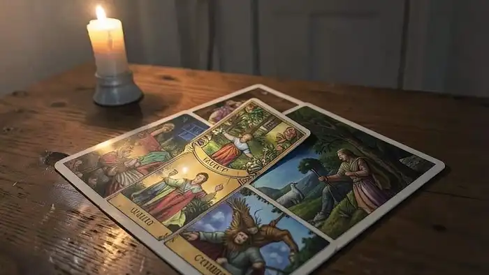 Расклад Таро "ромб" на отношения с пасынком — шесть карт, выложенных в виде геометрической фигуры, символизирующей динамику между взрослым и ребёнком