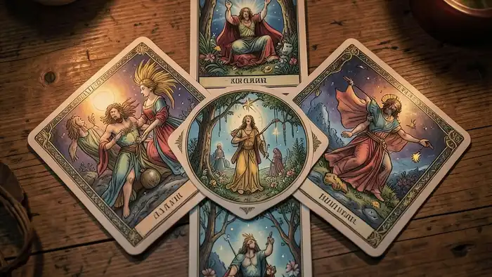 Расклад Таро ромб на предложение руки – визуальная схема