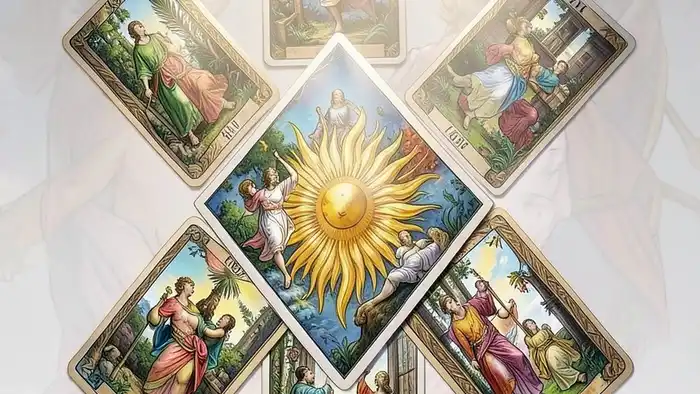 Расклад Таро "ромб" на языковые курсы — шестипозиционная схема карт, показывающая мотивацию, барьеры, ресурсы и результат изучения языка