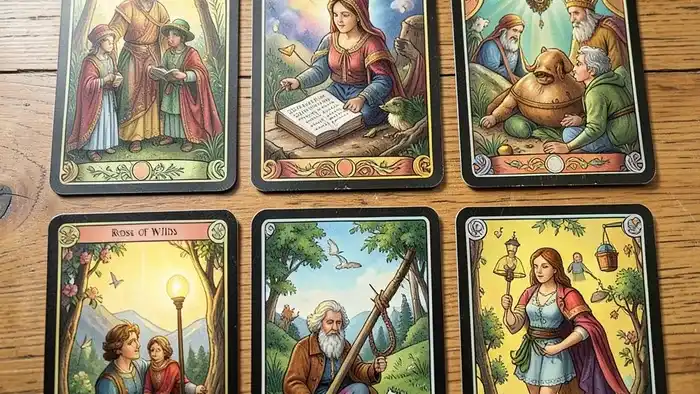 Расклад Таро «роза ветров» на курсы – визуальная схема