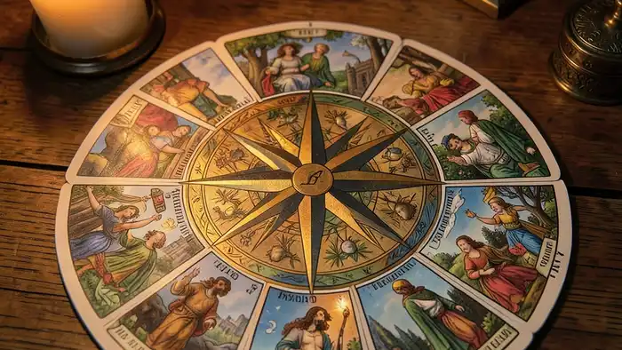 расклад Таро роза ветров на наследство изображение