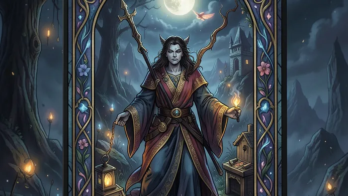 Расклад Таро Роза Ветров на отпуск — стилизованное изображение компаса с картами Таро на старой карте