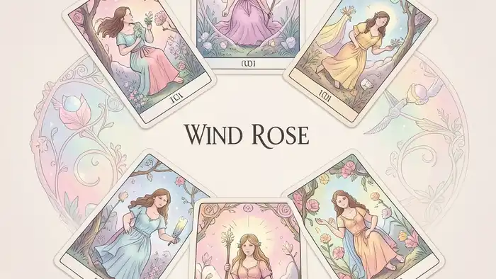 Расклад Таро «роза ветров» на платоническую любовь – визуальная схема