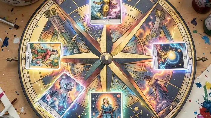 Расклад Таро «роза ветров» на творчество – визуальная схема