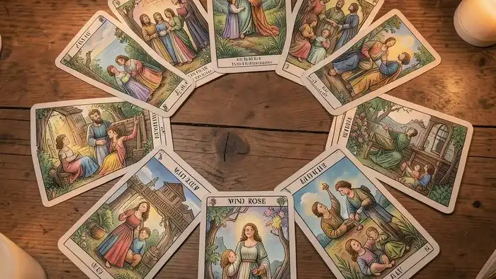 расклад Таро роза ветров на второго ребенка