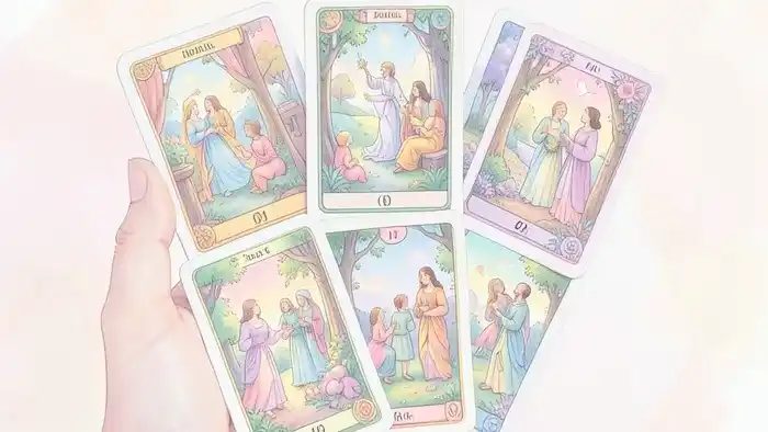 Расклад Таро «рука судьбы» на многодетность – изображение руки с картами