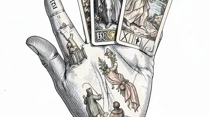 Расклад Таро "рука судьбы" на накопления — схема позиций и значения карт в каждом пальце