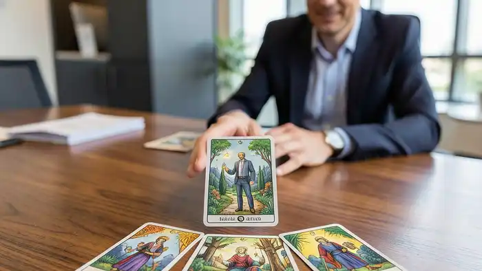 расклад Таро рука судьбы на предпринимательство, визуальное представление