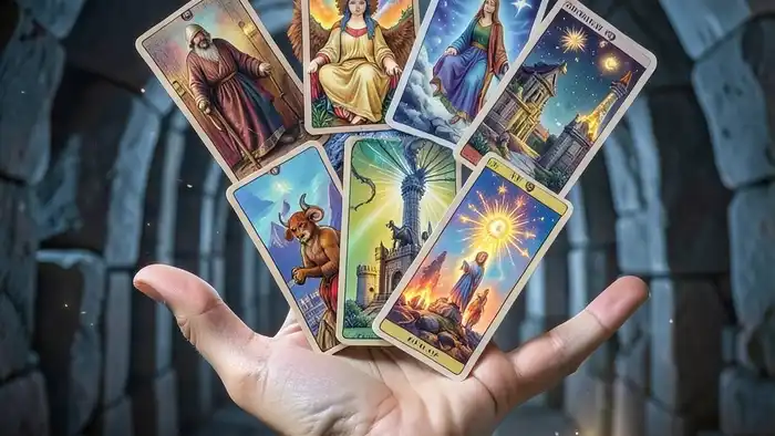 Расклад Таро "рука судьбы" на выбор вуза: семь карт в форме руки, отражающих внутренние аспекты выбора
