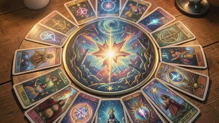 Расклад Таро щит – изображение расклада с защитными картами