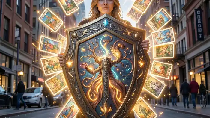 расклад таро щит изображение защиты и адаптации