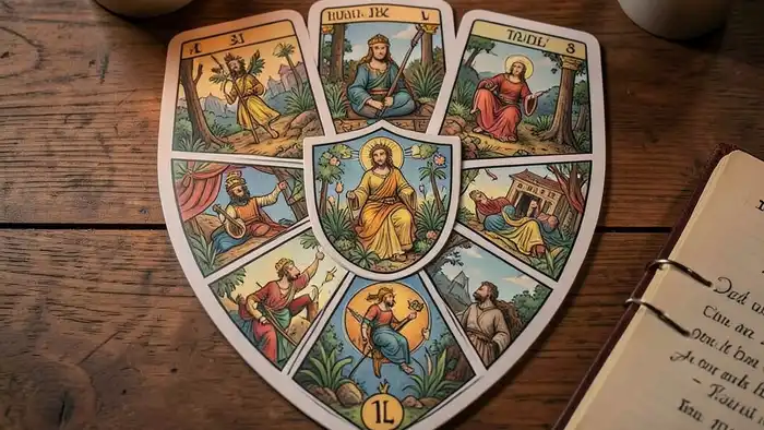 Расклад Таро «щит» на работу мечты – визуальная схема