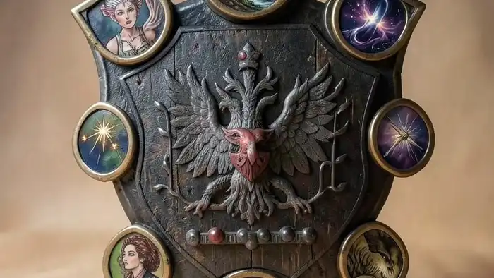 Расклад Таро "щит" на следующую неделю — схема позиций с символами карт Таро