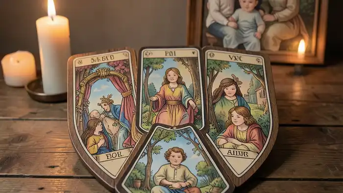 Расклад Таро щит на внуков – визуальное изображение