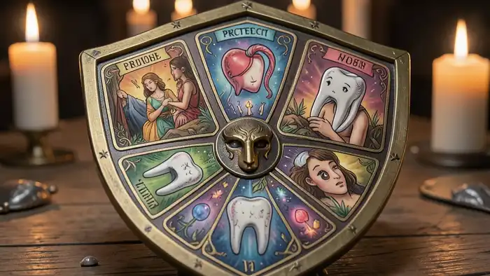 Расклад Таро «щит» на зубы — изображение щита из карт